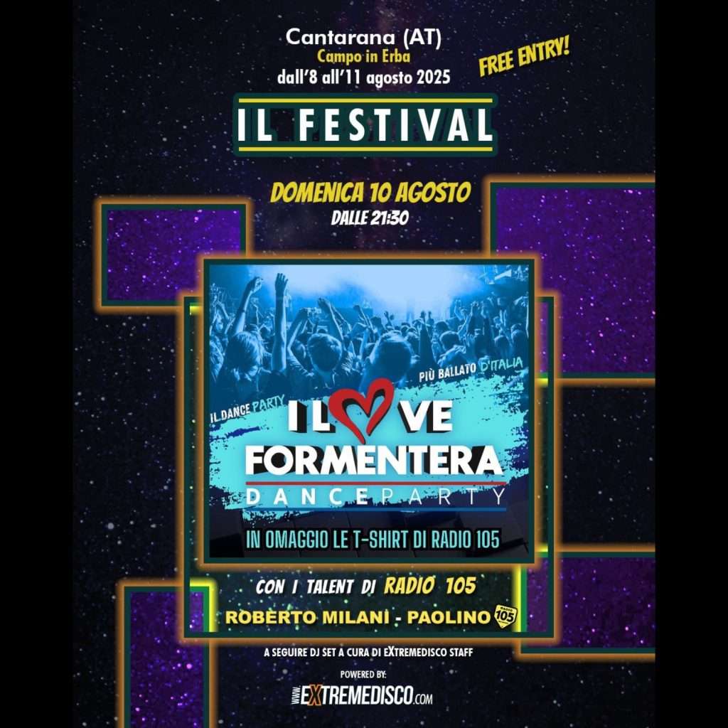 Cantarana l Love Formentera Radio 105 dj set extremedisco 2025